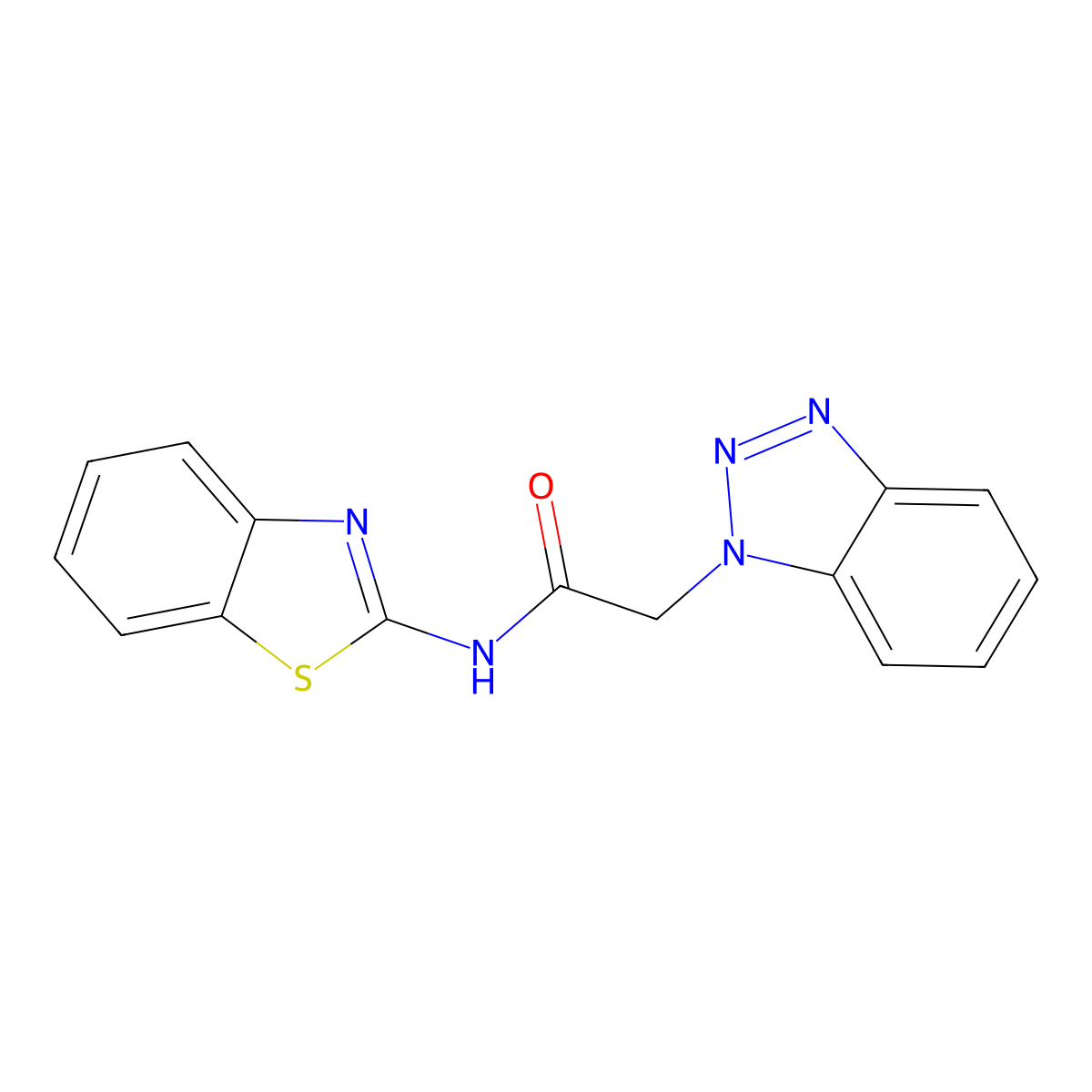 N-[(2E)-1,3-benzothiazol-2(3H)-ylidene]-2-(1H-benzotriazol-1-yl)acetamide molecular structure, CAS 325745-64-0