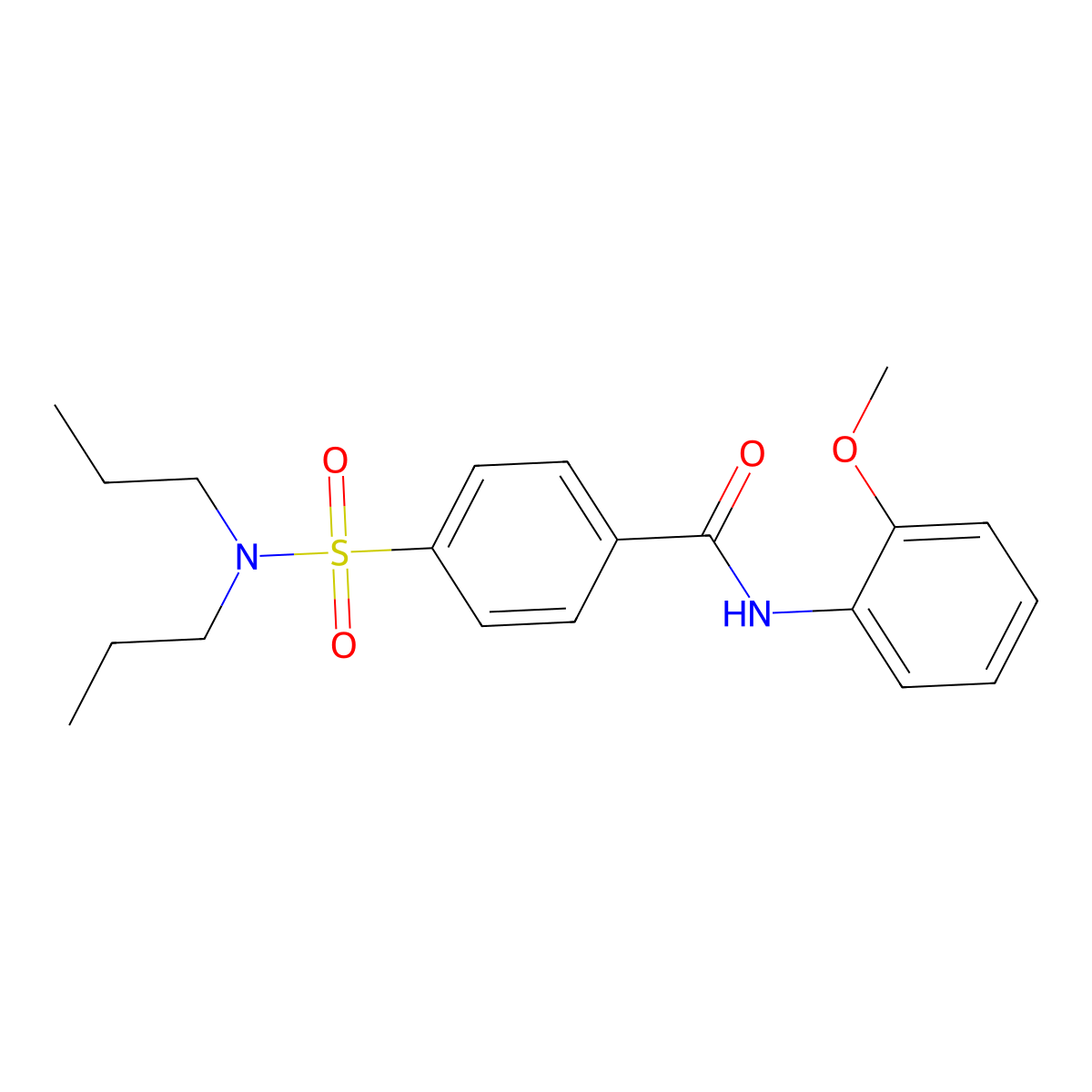 4-(dipropylsulfamoyl)-N-(2-methoxyphenyl)benzamide molecular structure, CAS 325748-06-9