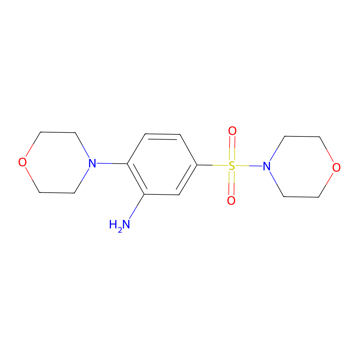 2-(Morpholin-4-yl)-5-(morpholine-4-sulfonyl)aniline molecular structure, CAS 325748-56-9