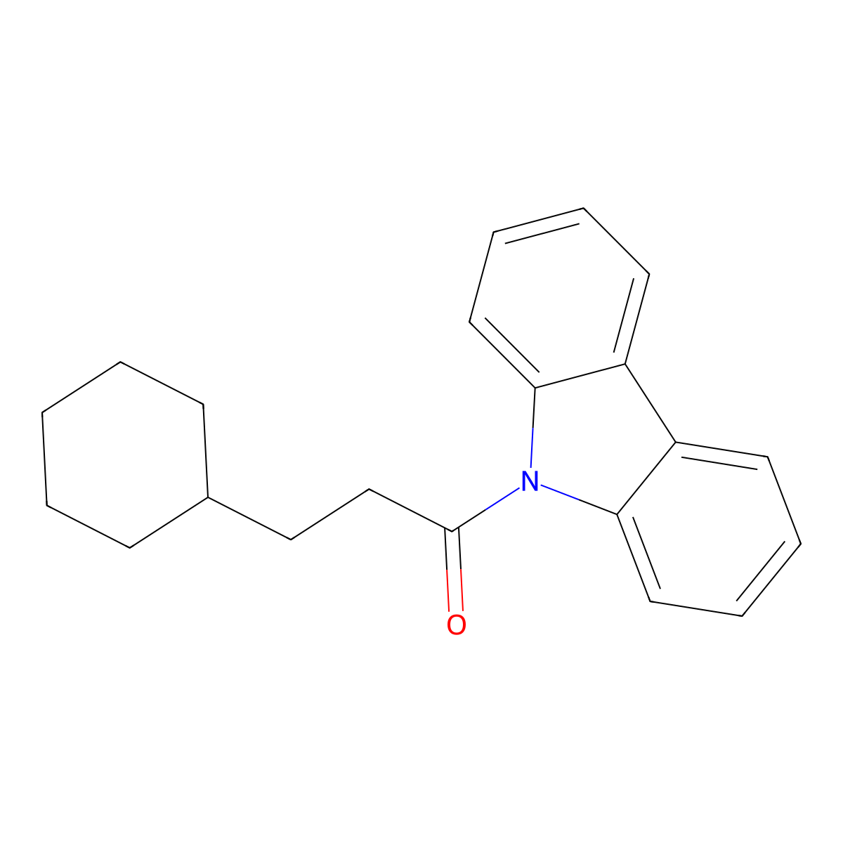 1-(9H-carbazol-9-yl)-3-cyclohexylpropan-1-one molecular structure, CAS 325750-43-4
