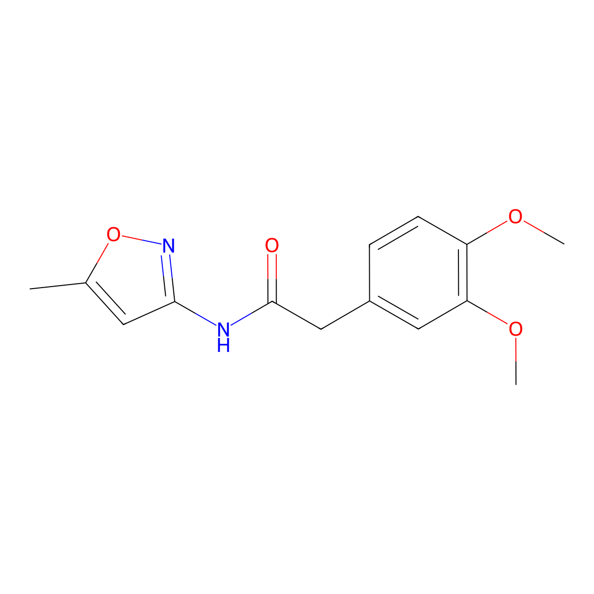 2-(3,4-dimethoxyphenyl)-N-(5-methyl-1,2-oxazol-3-yl)acetamide molecular structure, CAS 325751-64-2