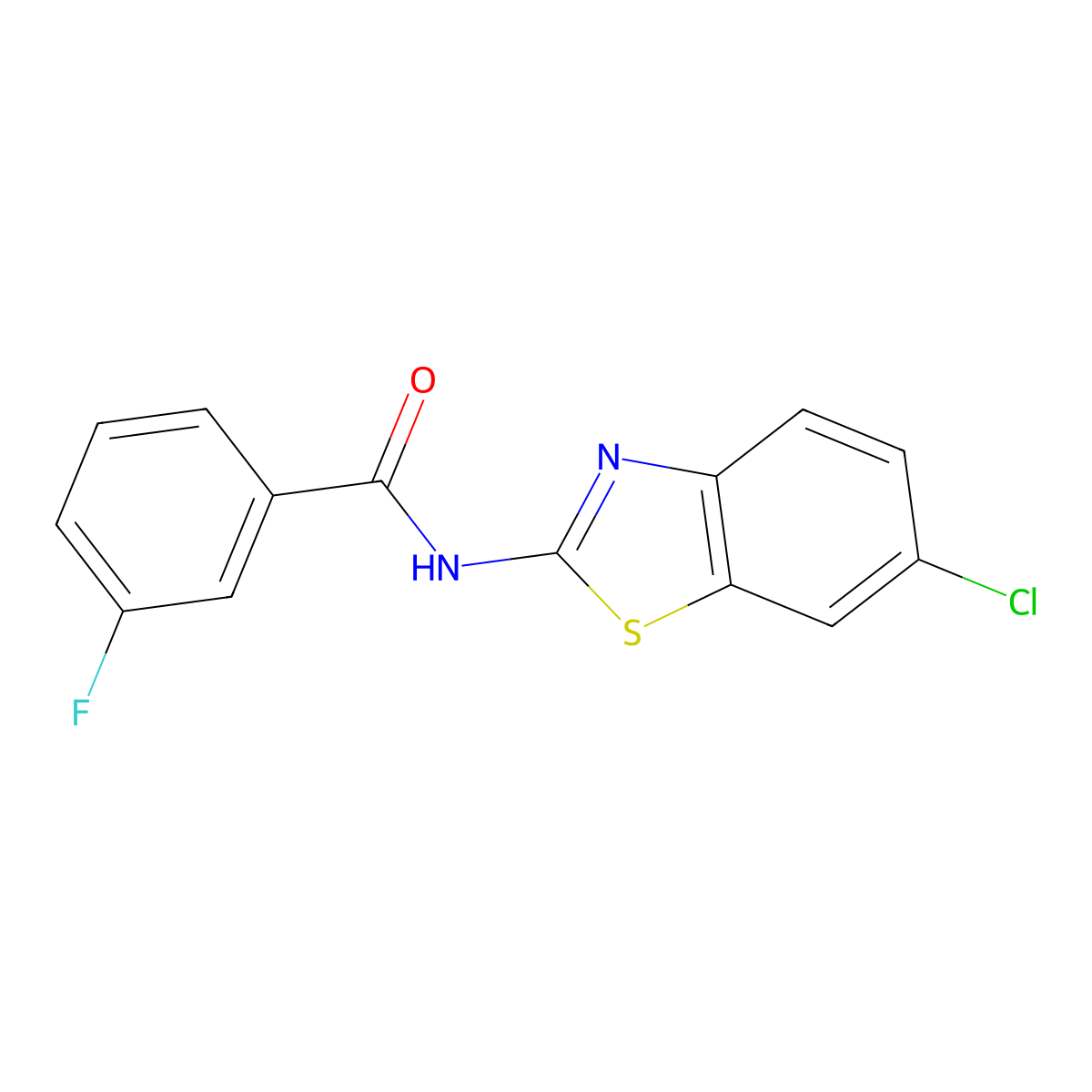 N-(6-chloro-1,3-benzothiazol-2-yl)-3-fluorobenzamide molecular structure, CAS 325763-32-4