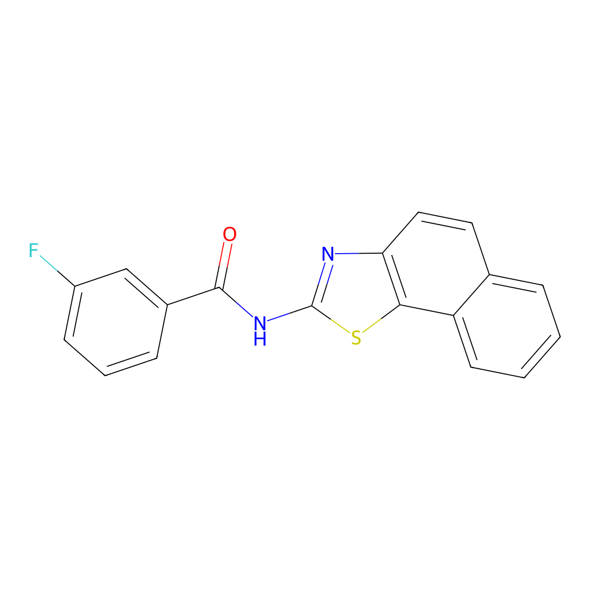 3-fluoro-N-(naphtho[2,1-d]thiazol-2-yl)benzamide molecular structure, CAS 325763-39-1