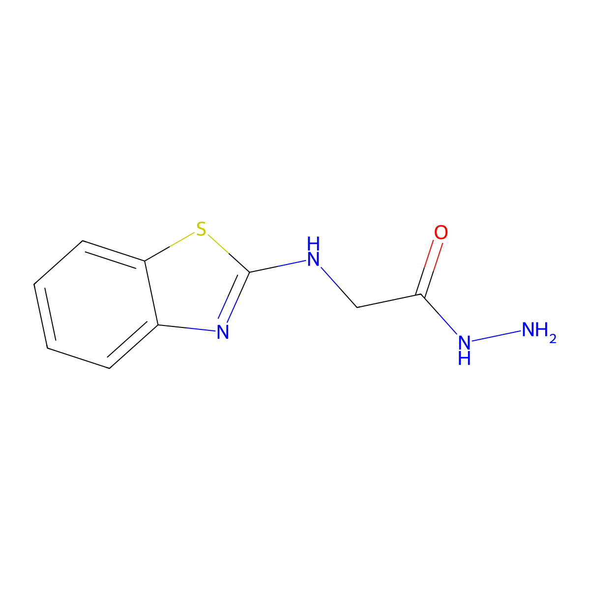 2-(1,3-Benzothiazol-2-ylamino)acetohydrazide molecular structure, CAS 325766-88-9