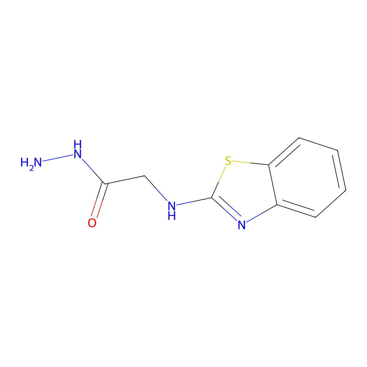 2-(1,3-Benzothiazol-2-ylamino)acetohydrazide molecular structure, CAS 325766-88-9