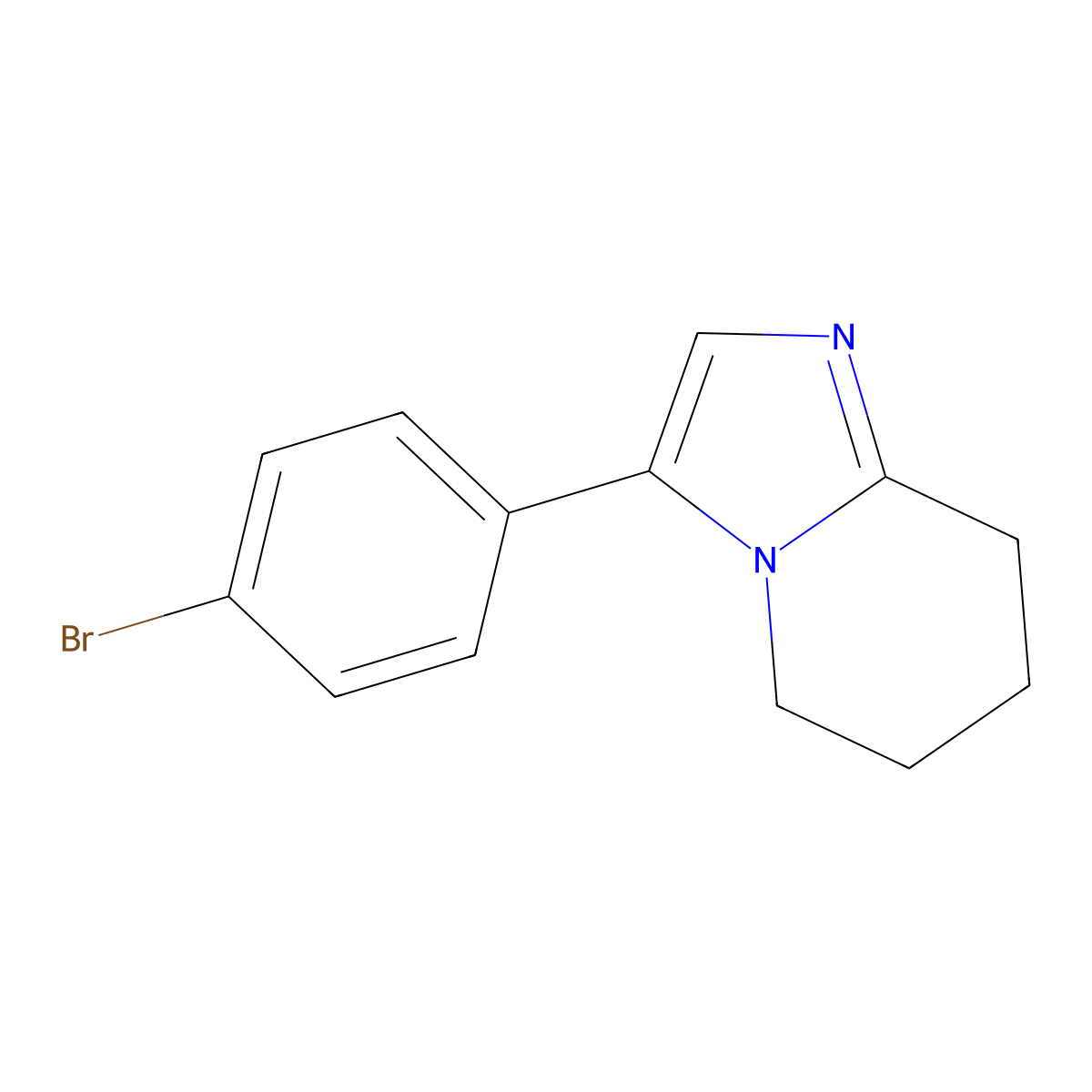 3-(4-Bromophenyl)-5,6,7,8-tetrahydroimidazo[1,2-a]pyridine molecular structure, CAS 325767-16-6
