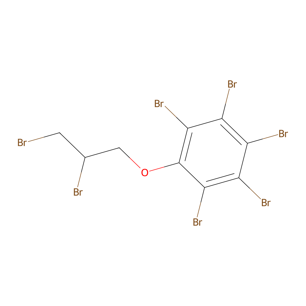 Benzene, pentabromo(2,3-dibromopropoxy)- molecular structure, CAS 32577-34-7