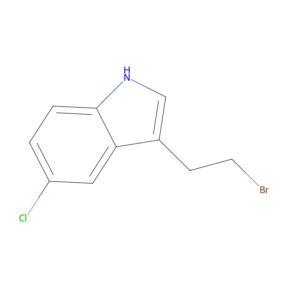 3-(2-bromoethyl)-5-chloro-1H-indole molecular structure, CAS 325773-39-5
