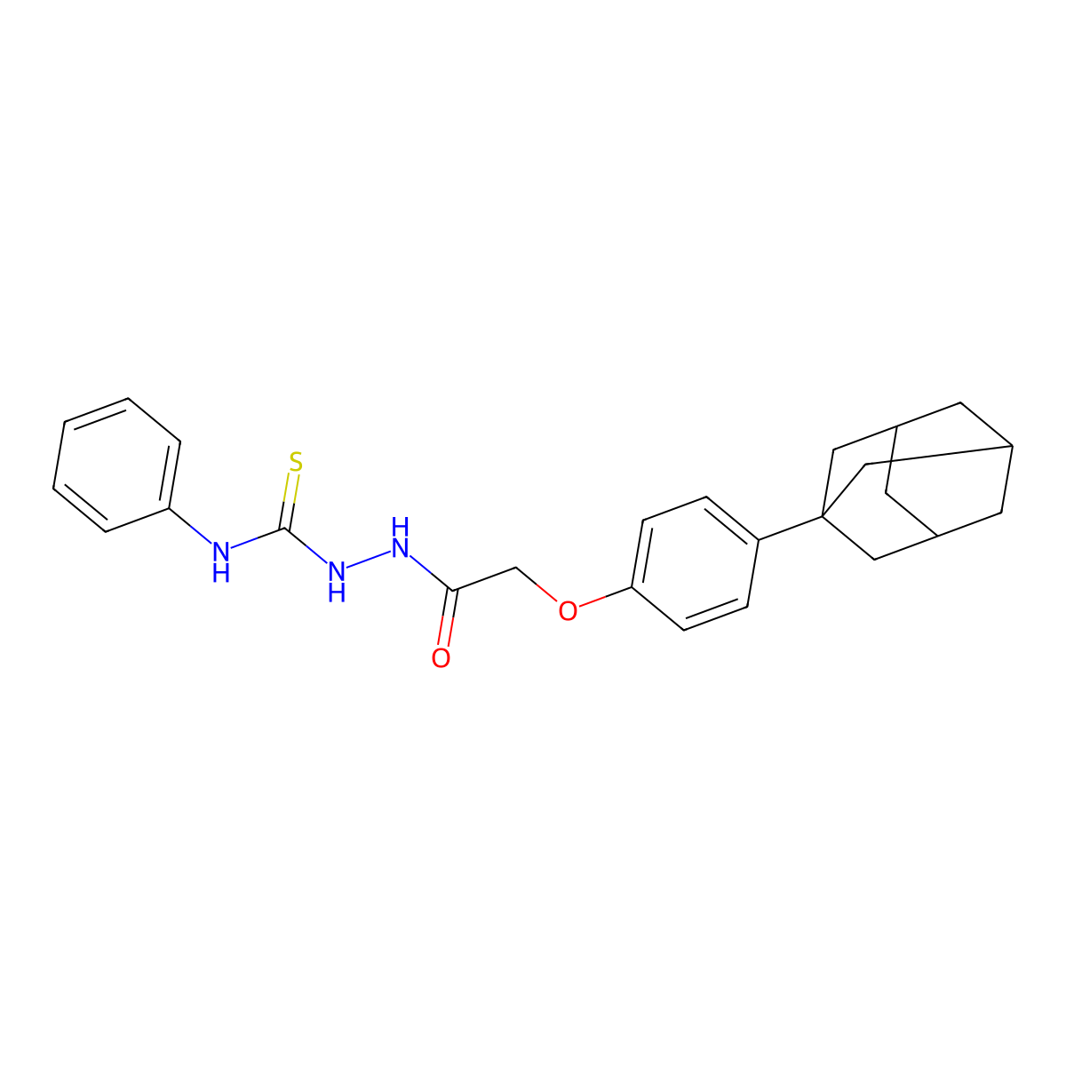 2-(4-Tricyclo[3.3.1.13,7]dec-1-ylphenoxy)acetic acid 2-[(phenylamino)thioxomethyl]hydrazide molecular structure, CAS 325775-48-2