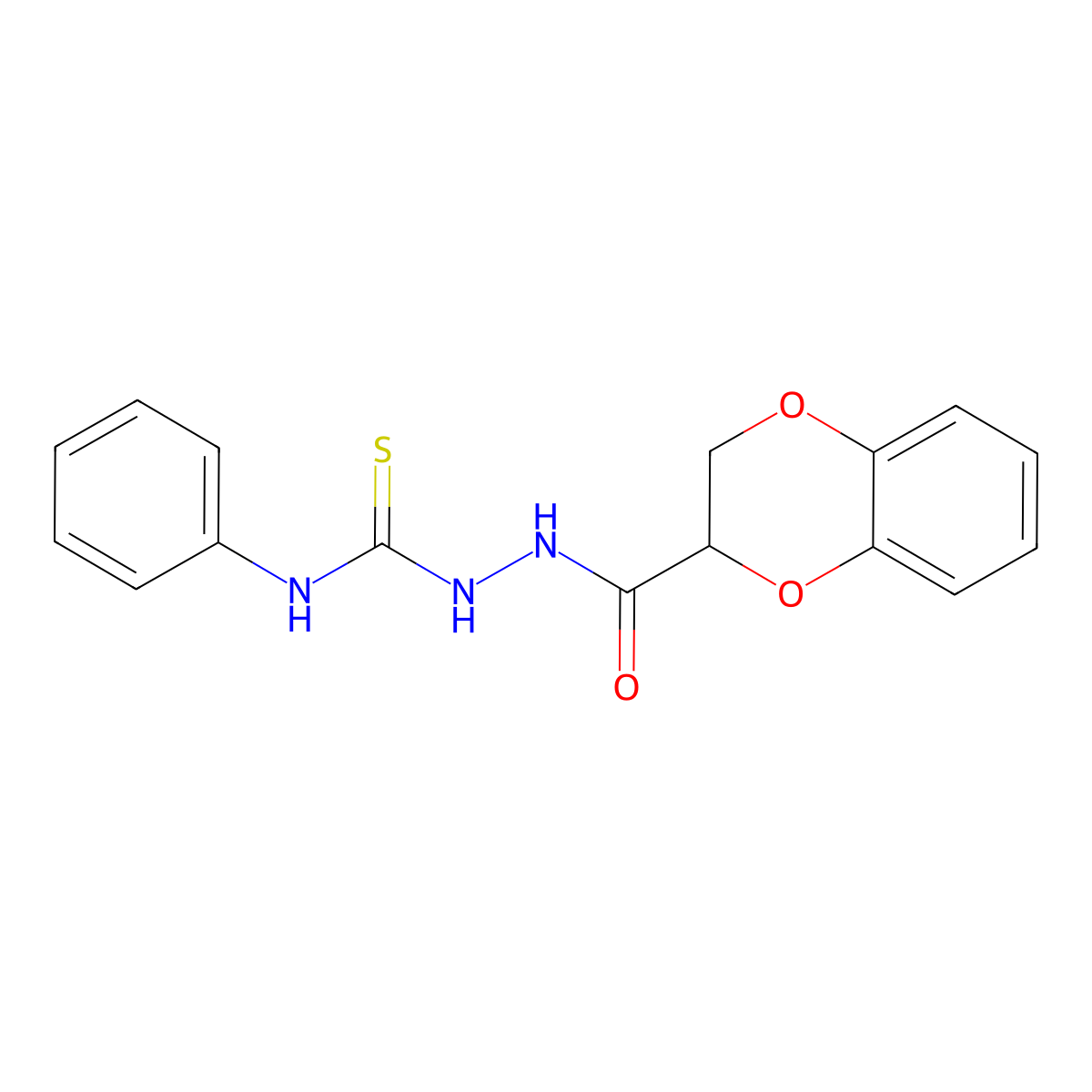 1-(2,3-Dihydro-1,4-benzodioxine-3-carbonylamino)-3-phenylthiourea molecular structure, CAS 325775-60-8