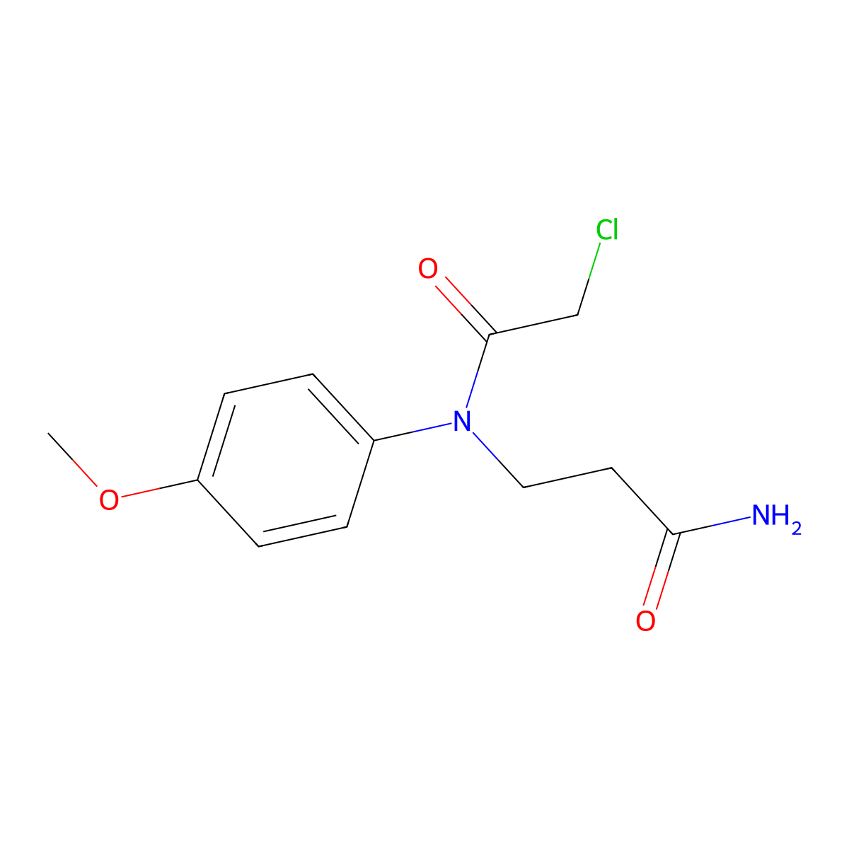 3-[2-chloro-N-(4-methoxyphenyl)acetamido]propanamide molecular structure, CAS 325776-52-1