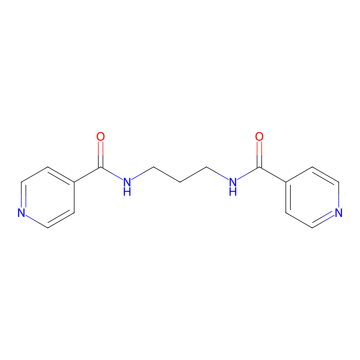 N-[3-(pyridine-4-carbonylamino)propyl]pyridine-4-carboxamide molecular structure, CAS 325776-81-6