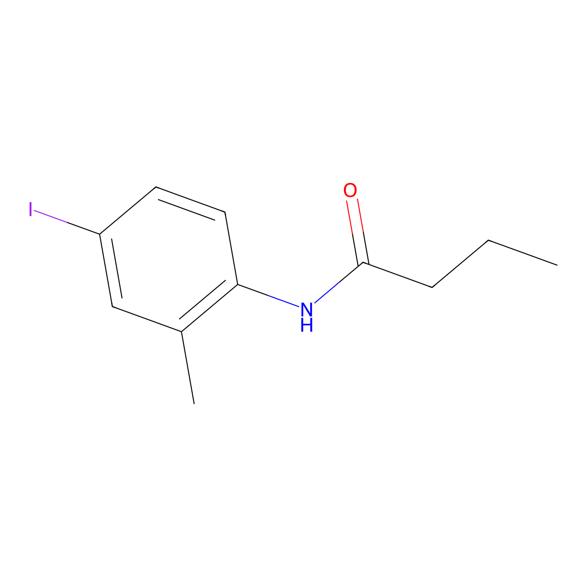 N-(4-iodo-2-methylphenyl)butanamide molecular structure, CAS 325777-34-2