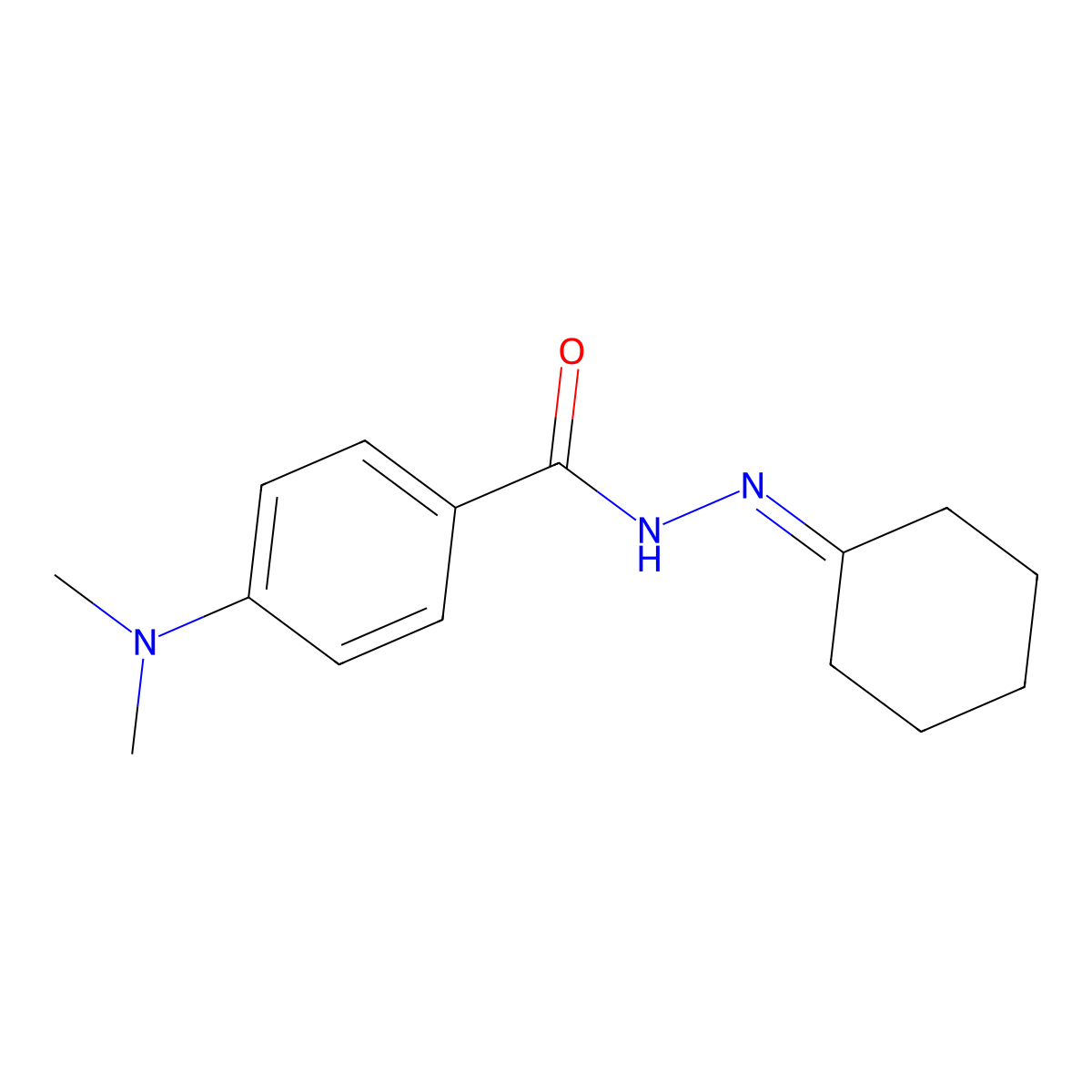 N'-cyclohexylidene-4-(dimethylamino)benzohydrazide molecular structure, CAS 325777-44-4
