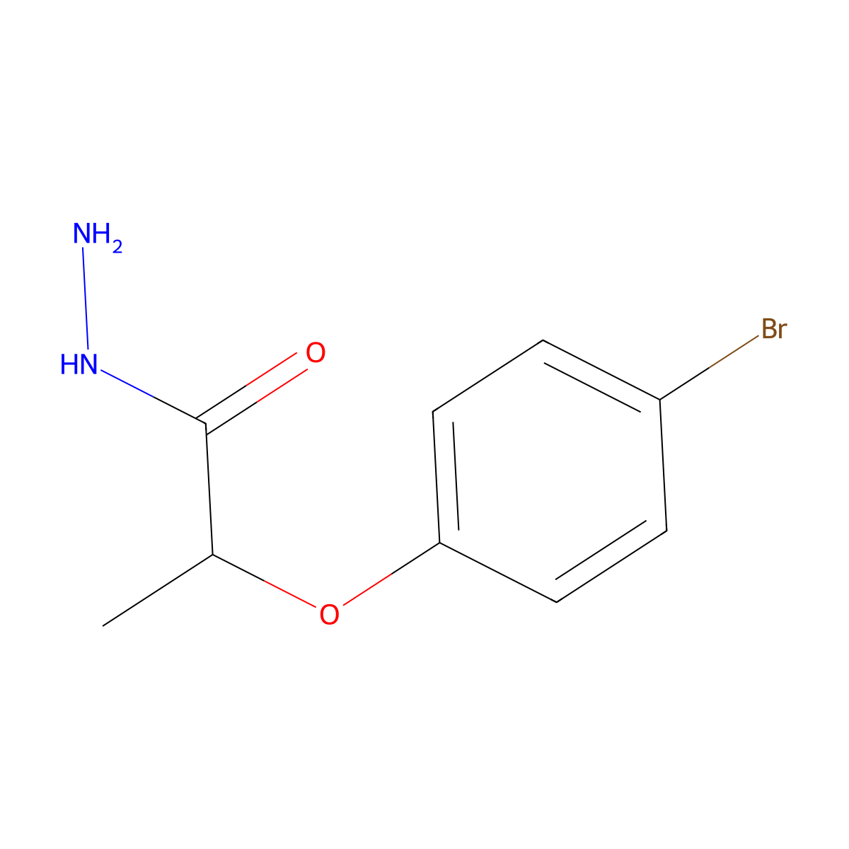 2-(4-Bromophenoxy)propanohydrazide molecular structure, CAS 325778-59-4