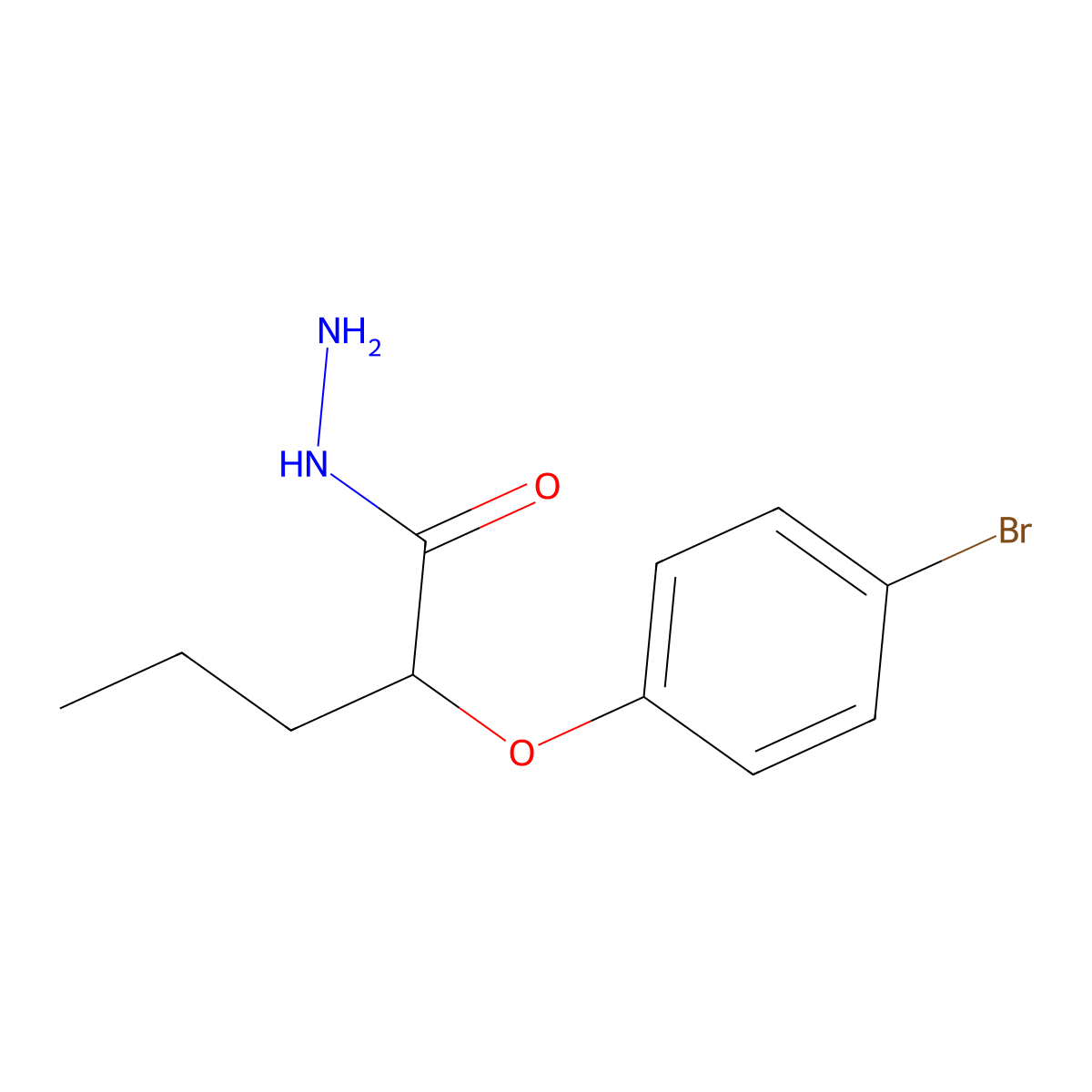 2-(4-Bromophenoxy)pentanehydrazide molecular structure, CAS 325778-61-8