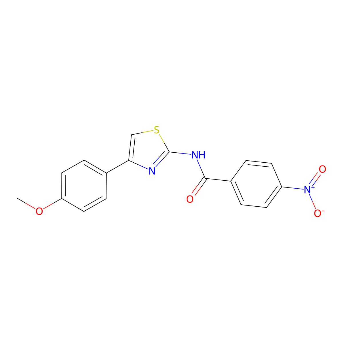 N-[4-(4-methoxyphenyl)-1,3-thiazol-2-yl]-4-nitrobenzamide molecular structure, CAS 325778-74-3