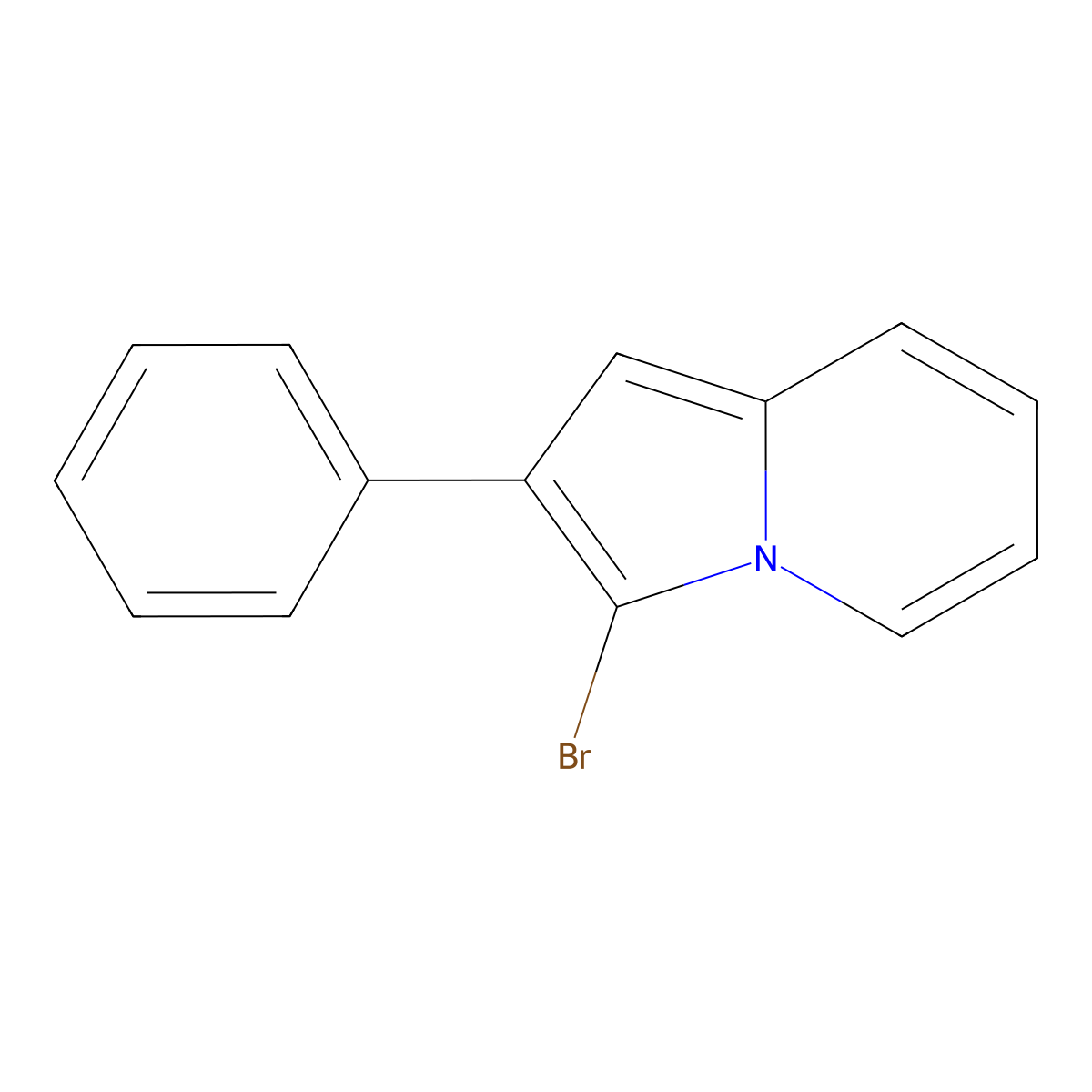 3-Bromo-2-phenylindolizine molecular structure, CAS 325778-83-4