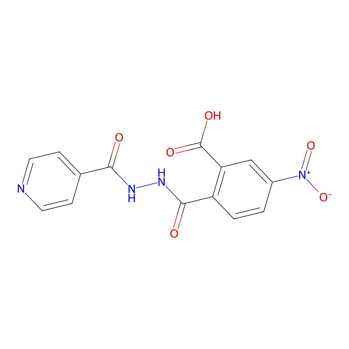 5-nitro-2-[(pyridine-4-carbonylamino)carbamoyl]benzoic Acid molecular structure, CAS 325779-40-6