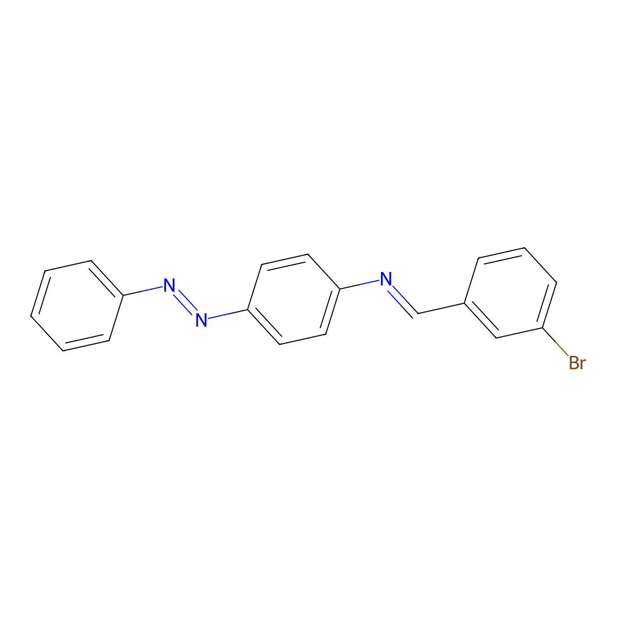 1-(3-bromophenyl)-N-(4-phenyldiazenylphenyl)methanimine molecular structure, CAS 325779-49-5