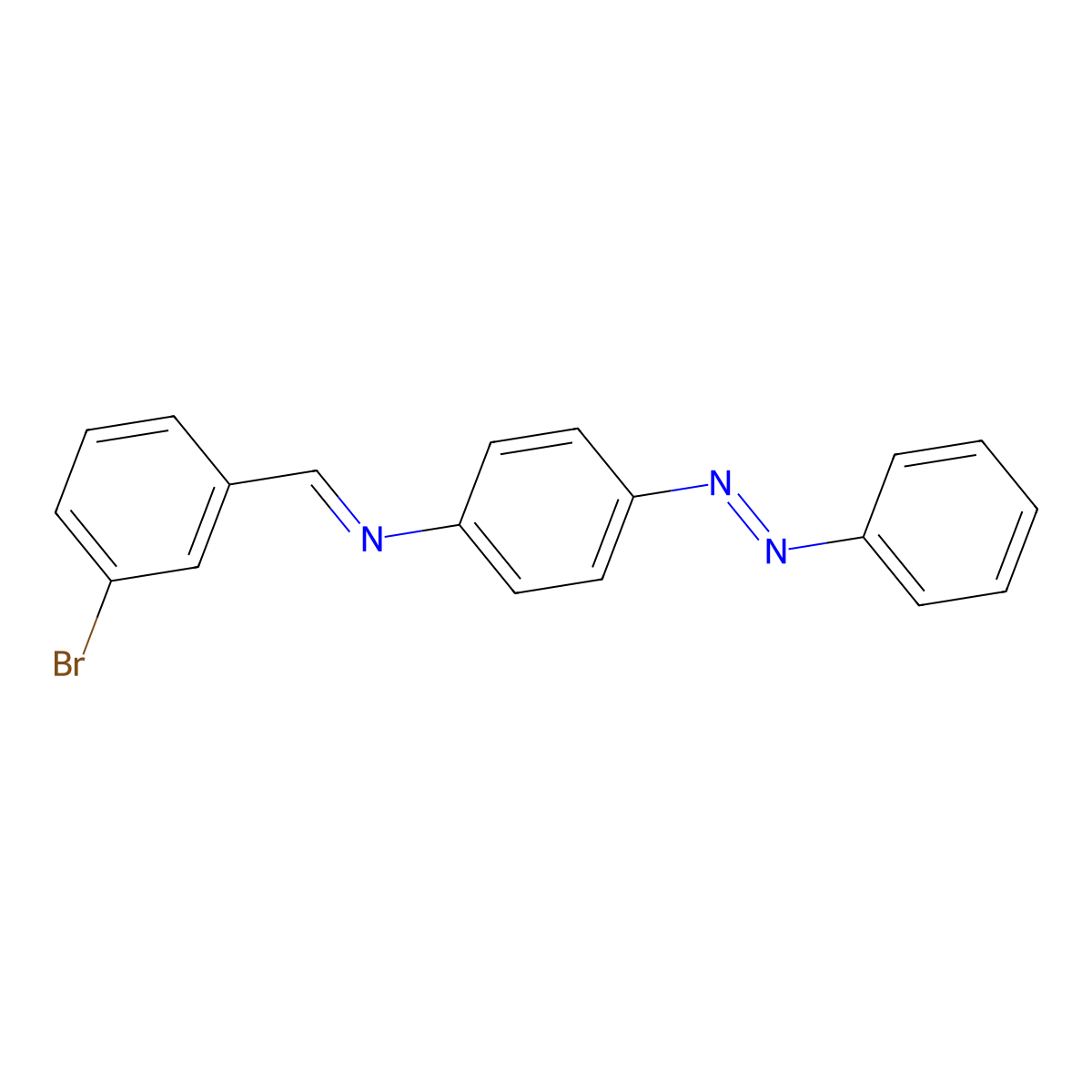 1-(3-bromophenyl)-N-(4-phenyldiazenylphenyl)methanimine molecular structure, CAS 325779-49-5
