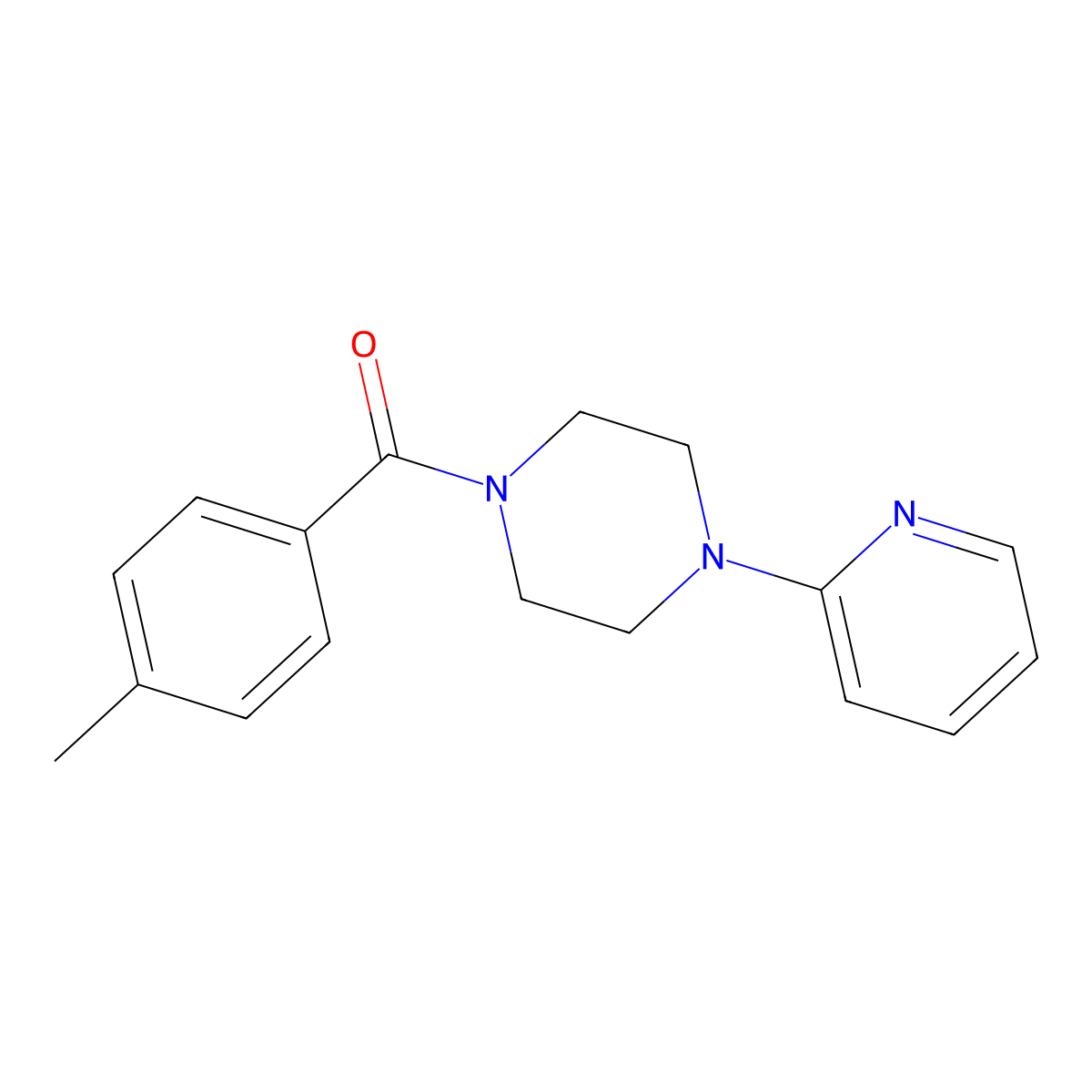 1-(4-Methylbenzoyl)-4-(2-pyridinyl)piperazine molecular structure, CAS 325779-61-1