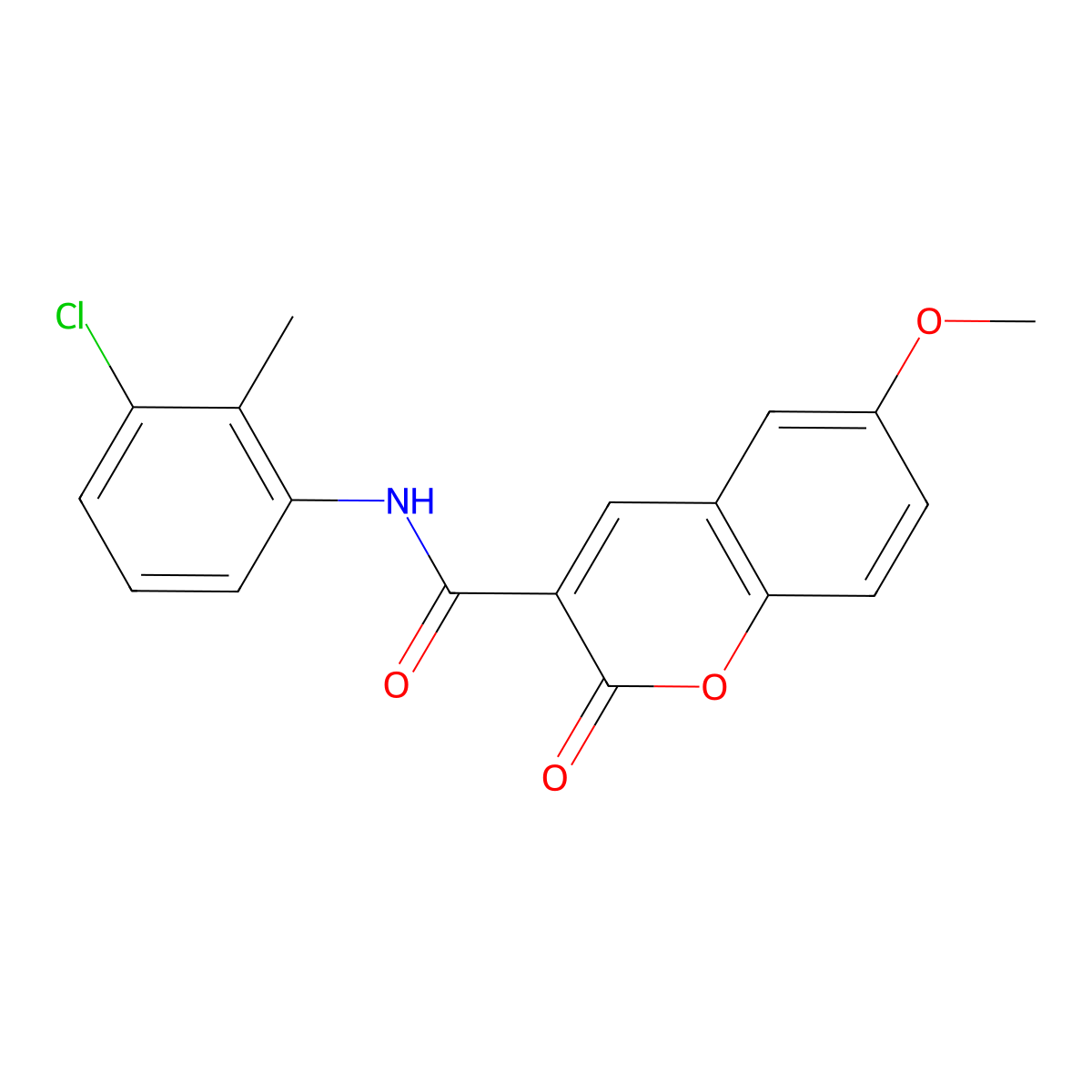 N-(3-chloro-2-methylphenyl)-6-methoxy-2-oxo-2H-chromene-3-carboxamide molecular structure, CAS 325779-77-9