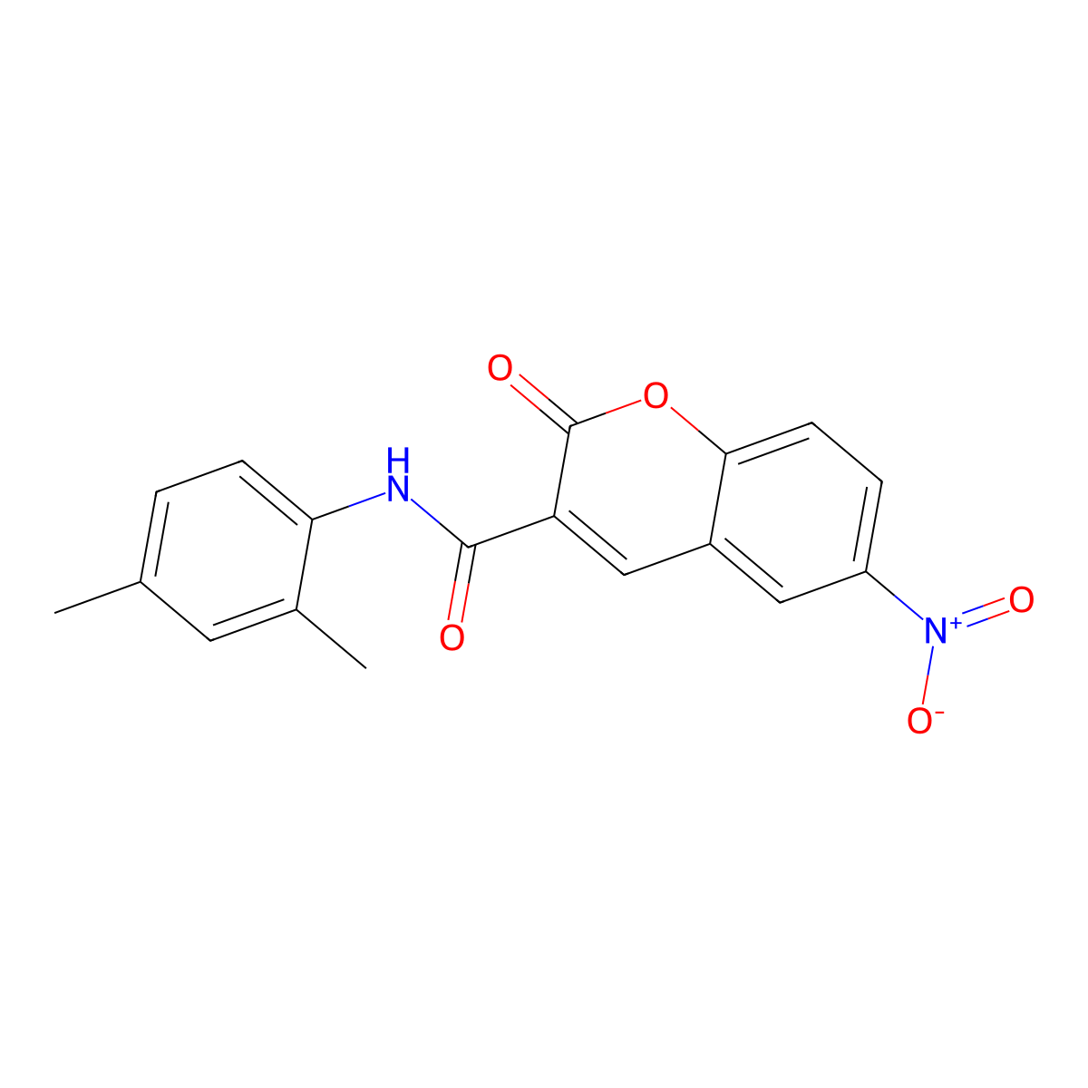 N-(2,4-dimethylphenyl)-6-nitro-2-oxo-2H-chromene-3-carboxamide molecular structure, CAS 325779-97-3