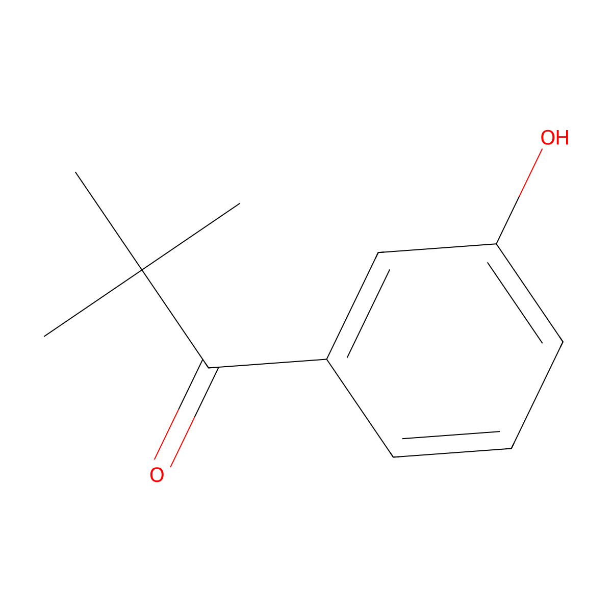 1-(3-Hydroxyphenyl)-2,2-dimethylpropan-1-one molecular structure, CAS 32578-14-6