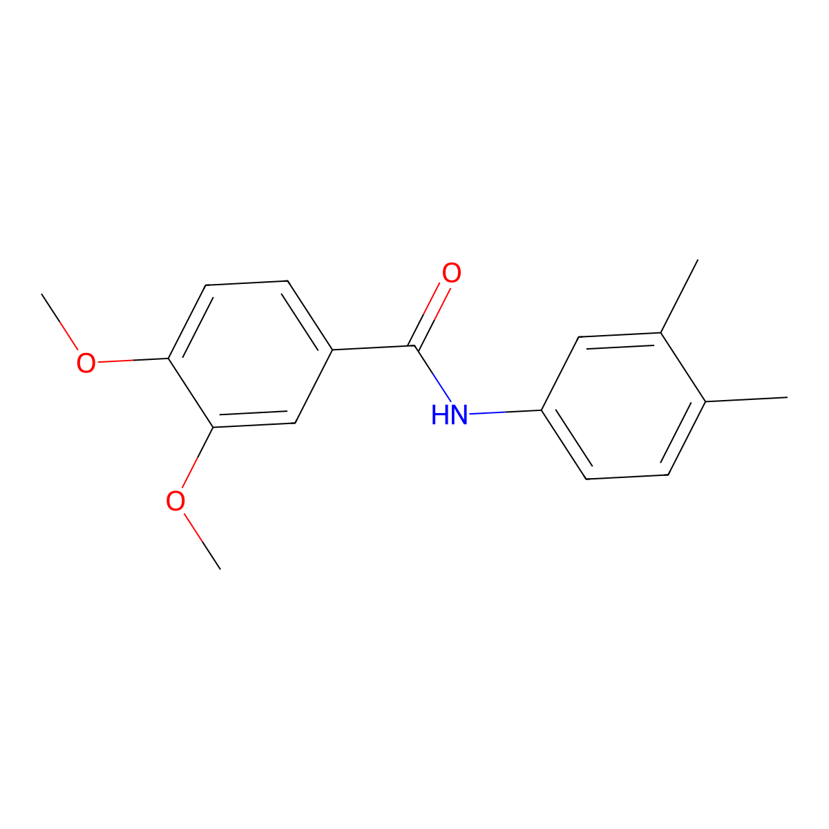 N-(3,4-dimethylphenyl)-3,4-dimethoxybenzamide molecular structure, CAS 325780-04-9
