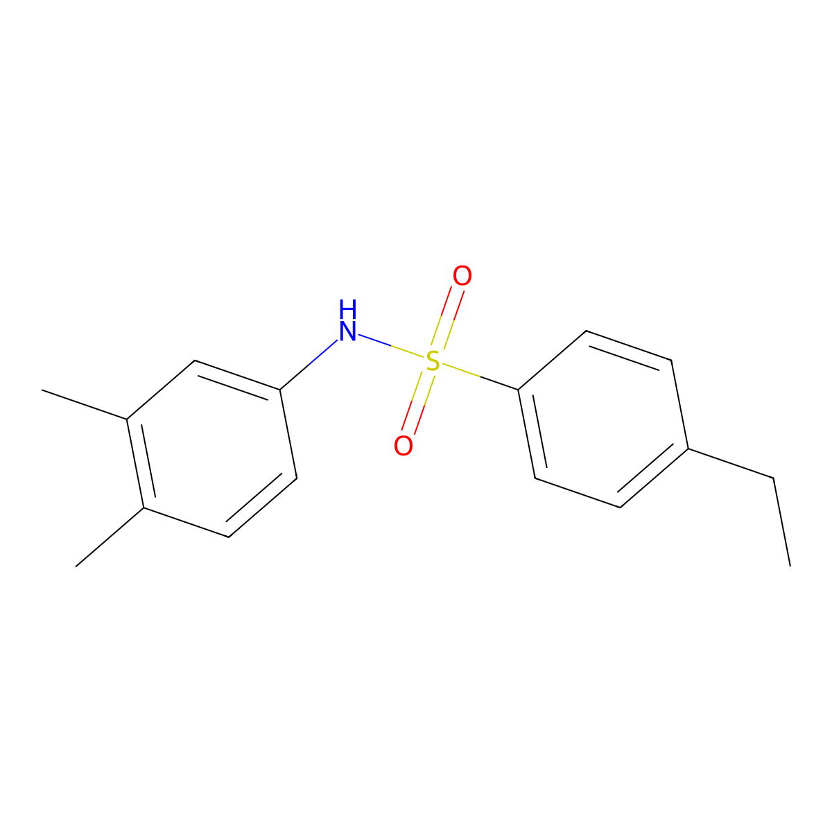 N-(3,4-dimethylphenyl)-4-ethylbenzenesulfonamide molecular structure, CAS 325780-06-1
