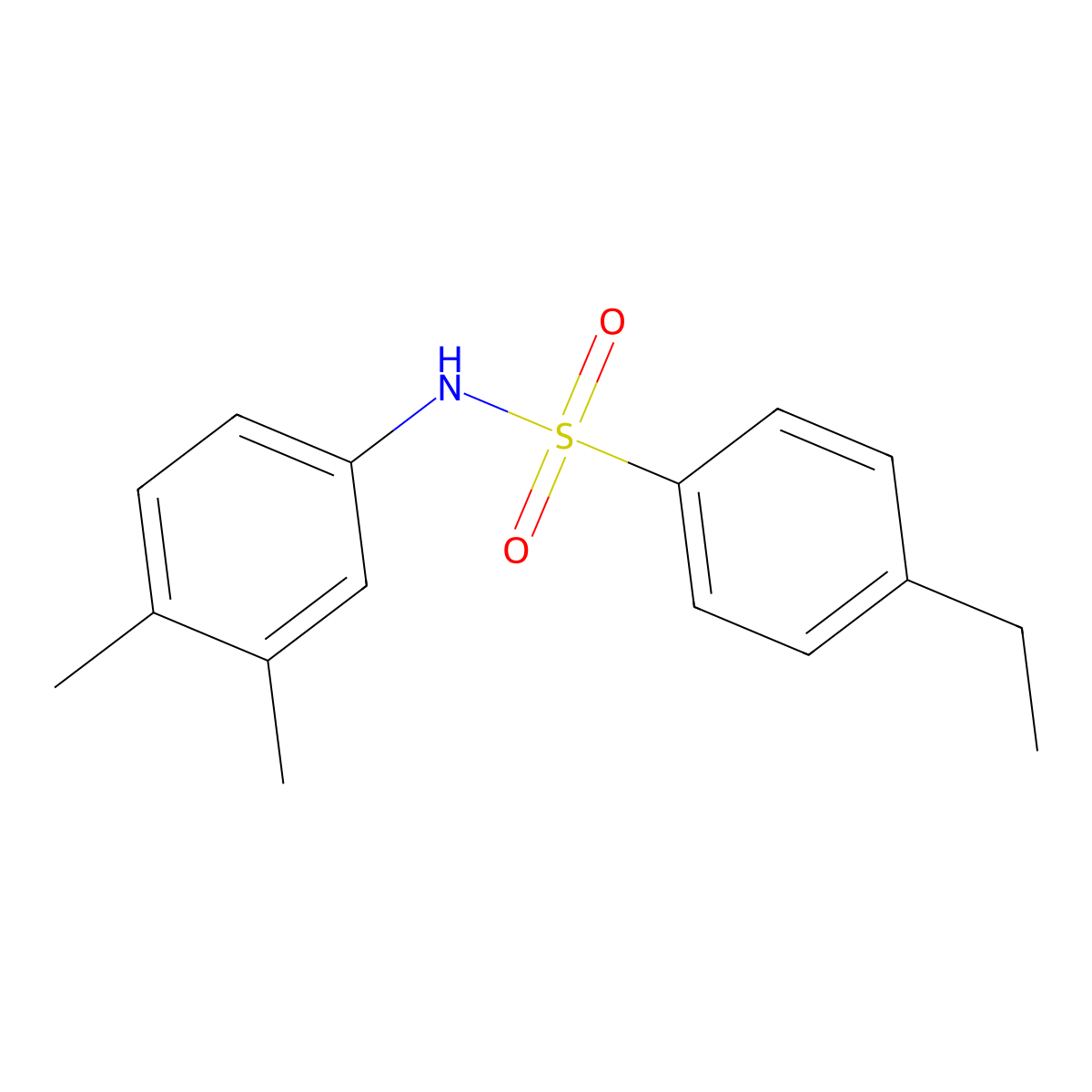 N-(3,4-dimethylphenyl)-4-ethylbenzenesulfonamide molecular structure, CAS 325780-06-1