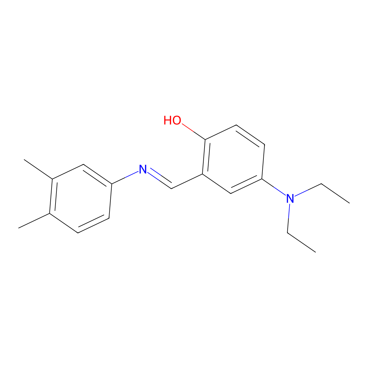 4-(Diethylamino)-2-{[(3,4-dimethylphenyl)imino]methyl}phenol molecular structure, CAS 325780-11-8