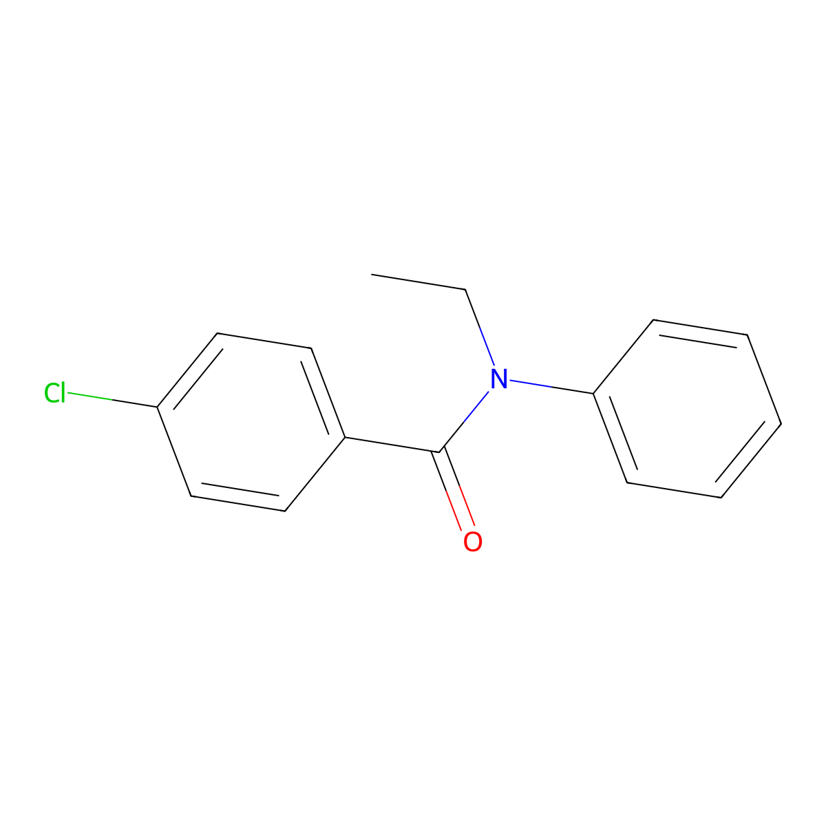 4-chloro-N-ethyl-N-phenylbenzamide molecular structure, CAS 325780-15-2