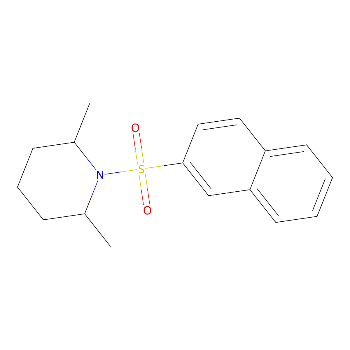 2,6-Dimethyl-1-(2-naphthylsulfonyl)piperidine molecular structure, CAS 325780-19-6