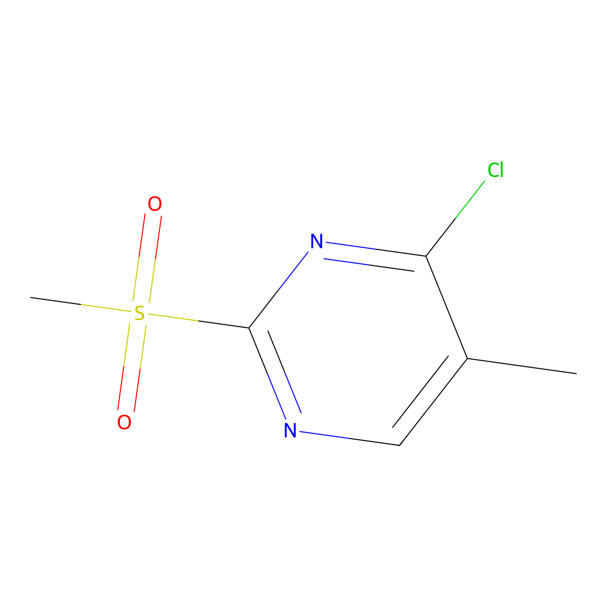4-Chloro-5-methyl-2-(methylsulfonyl)pyrimidine molecular structure, CAS 325780-94-7
