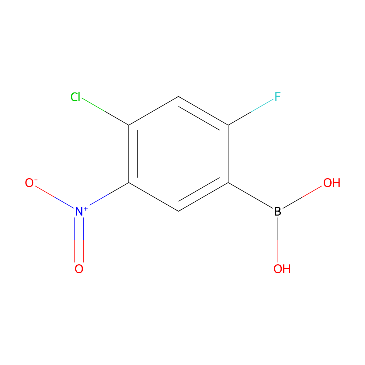 (4-Chloro-2-fluoro-5-nitrophenyl)boronic acid molecular structure, CAS 325786-13-8