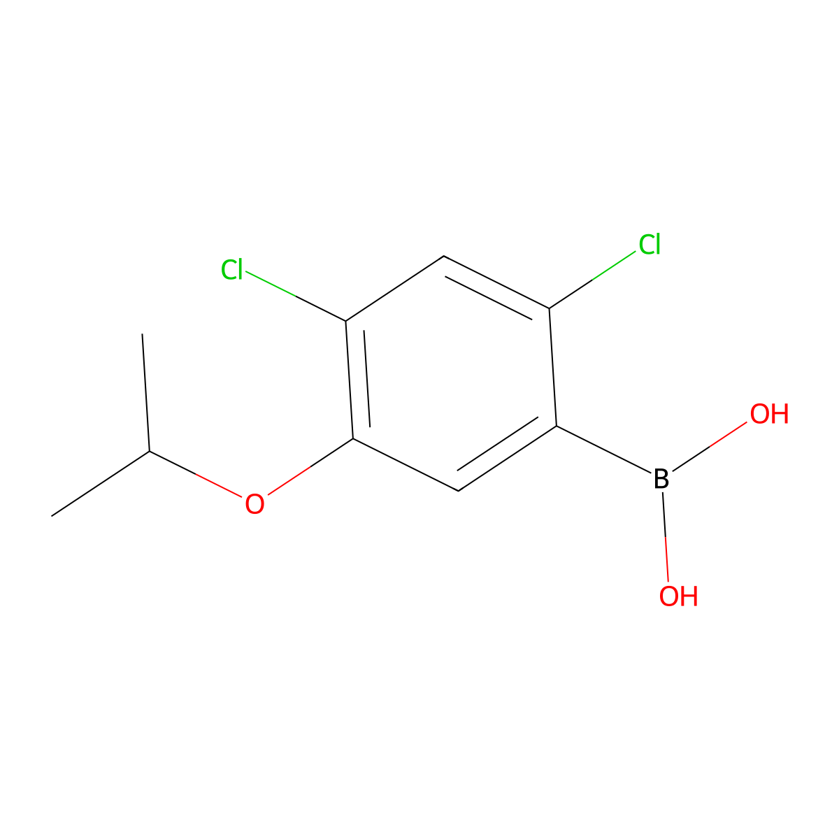 2,4-Dichloro-5-isopropoxyphenylboronic acid molecular structure, CAS 325786-18-3