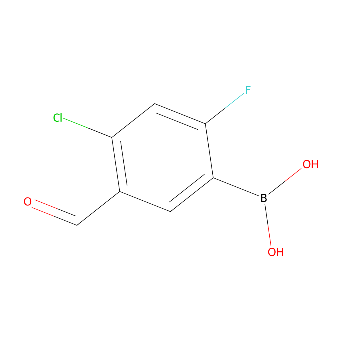 (4-Chloro-2-fluoro-5-formylphenyl)boronic acid molecular structure, CAS 325786-27-4