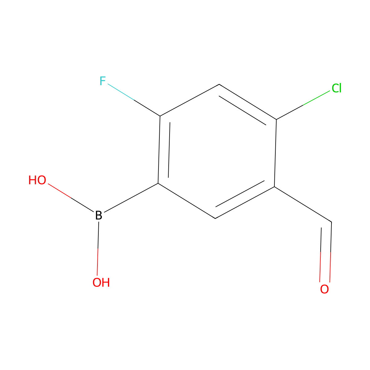 (4-Chloro-2-fluoro-5-formylphenyl)boronic acid molecular structure, CAS 325786-27-4