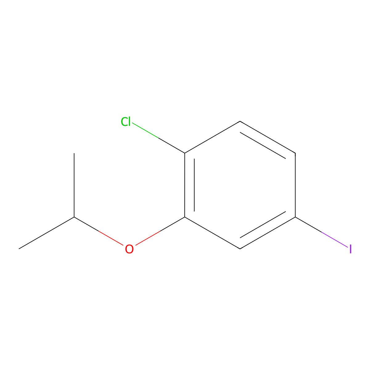 1-Chloro-4-iodo-2-isopropoxybenzene molecular structure, CAS 325786-43-4