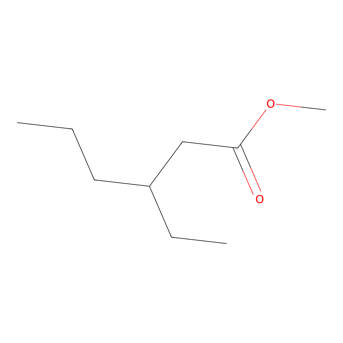 Methyl 3-ethylhexanoate molecular structure, CAS 32579-81-0
