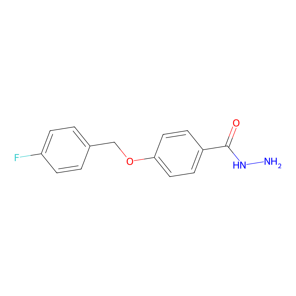 4-[(4-Fluorobenzyl)oxy]benzohydrazide molecular structure, CAS 325798-54-7