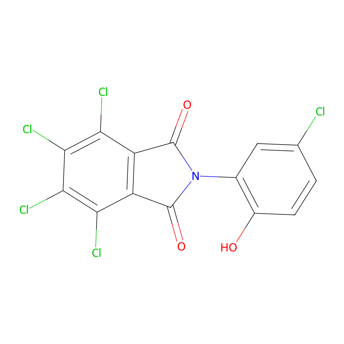 4,5,6,7-Tetrachloro-2-(5-chloro-2-hydroxyphenyl)isoindole-1,3-dione molecular structure, CAS 325799-53-9