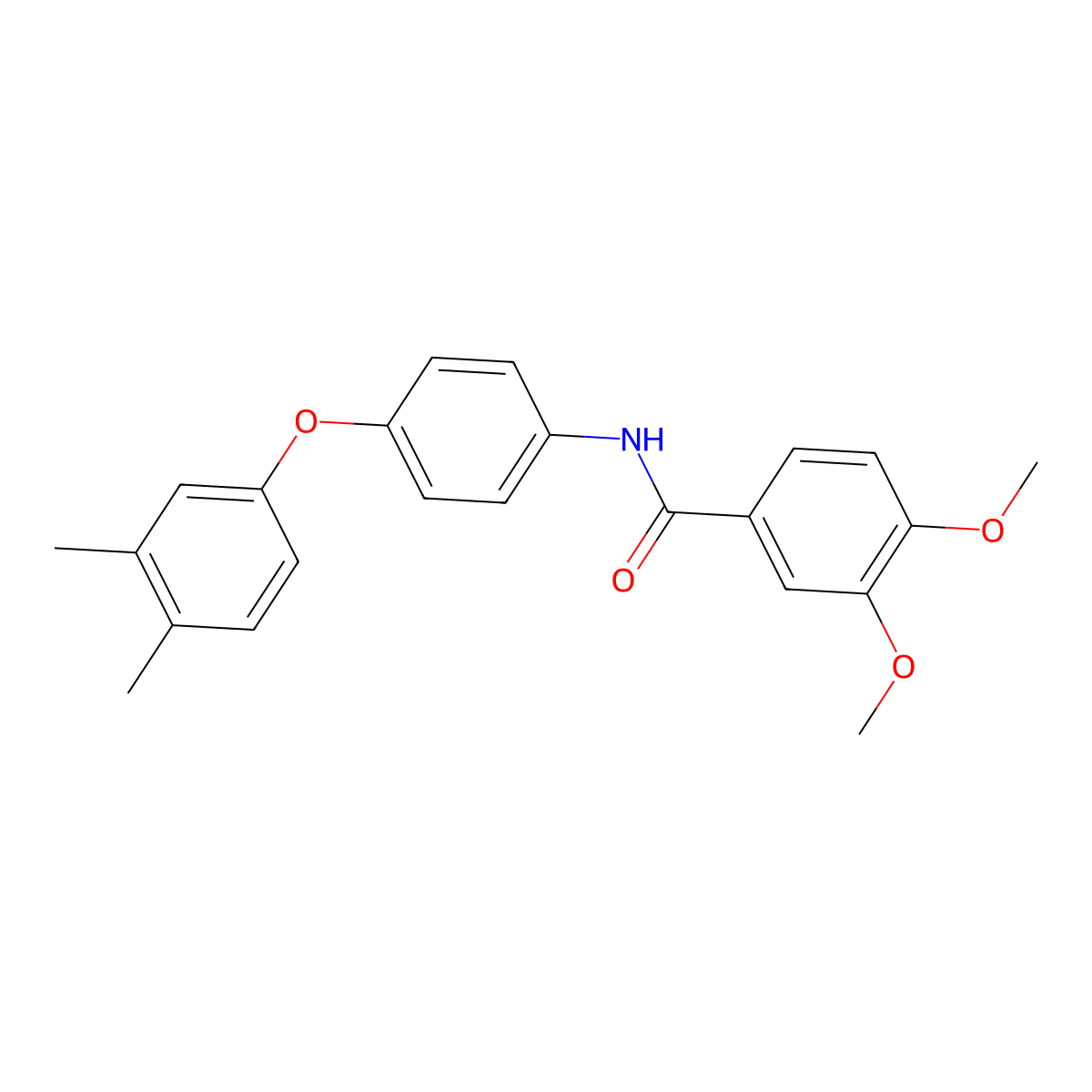 N-[4-(3,4-dimethylphenoxy)phenyl]-3,4-dimethoxybenzamide molecular structure, CAS 325799-56-2