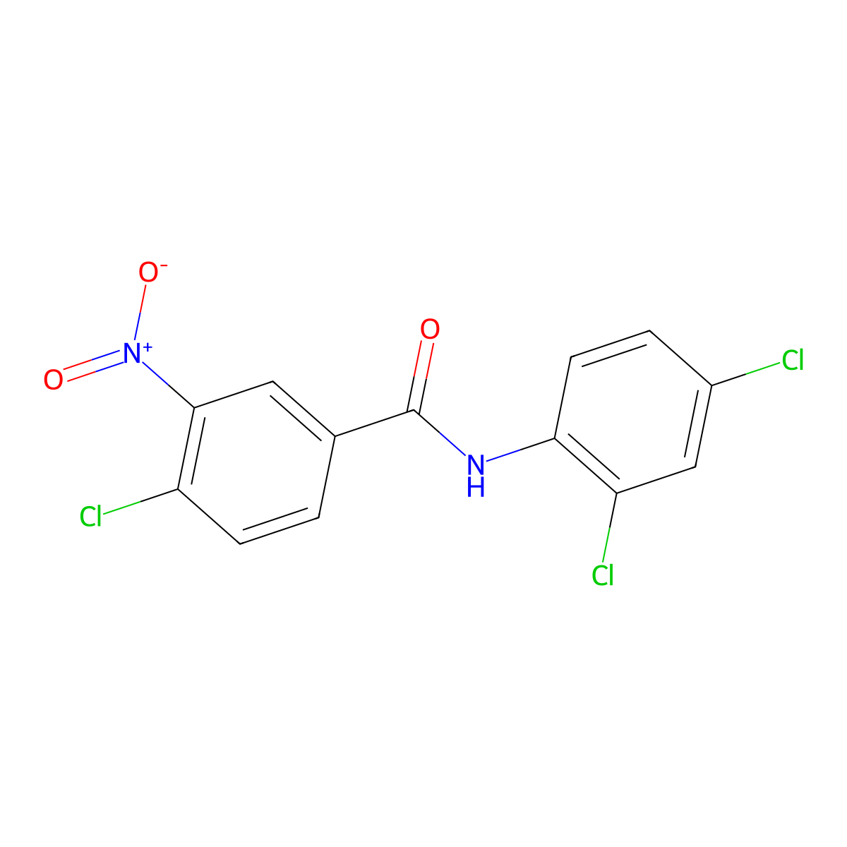 4-chloro-N-(2,4-dichlorophenyl)-3-nitrobenzamide molecular structure, CAS 325799-59-5