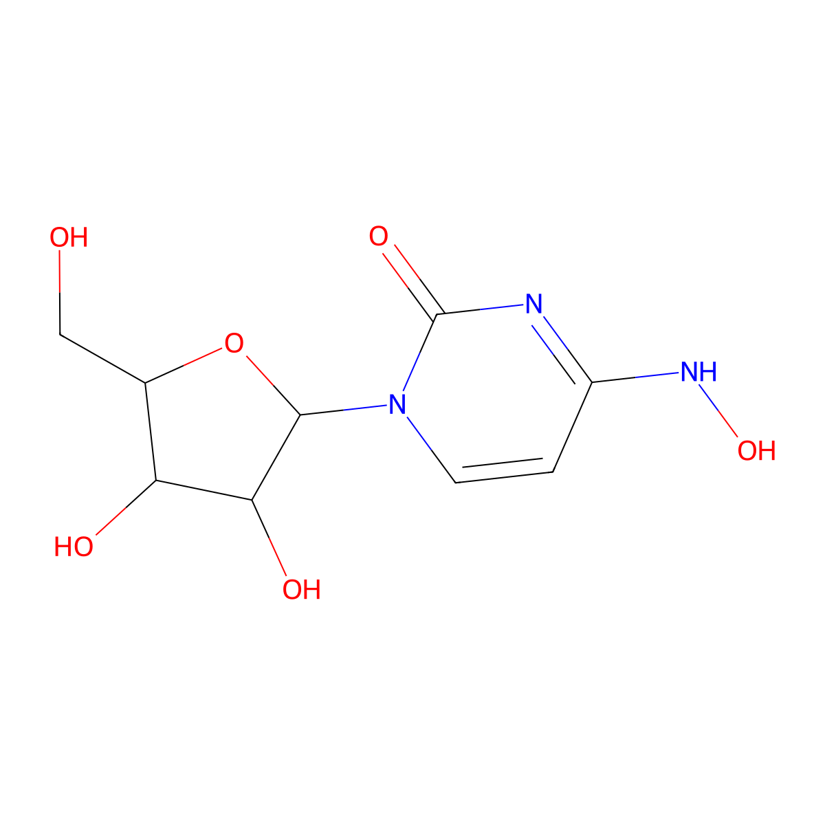 N4-Hydroxycytidine molecular structure, CAS 3258-02-4