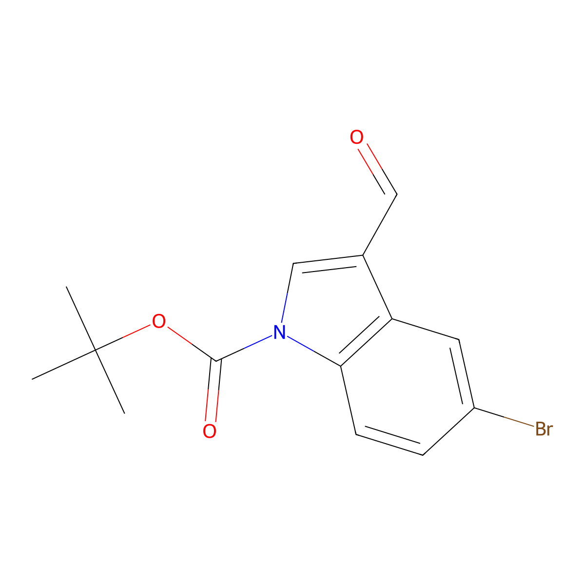 tert-Butyl 5-bromo-3-formyl-1H-indole-1-carboxylate molecular structure, CAS 325800-39-3