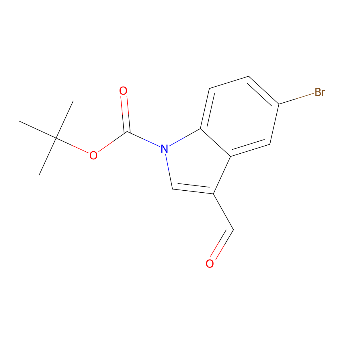tert-Butyl 5-bromo-3-formyl-1H-indole-1-carboxylate molecular structure, CAS 325800-39-3