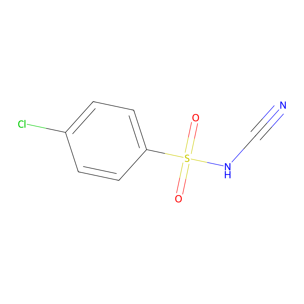 Benzenesulfonamide, 4-chloro-N-cyano- molecular structure, CAS 325801-51-2